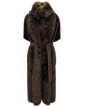 VALENTINI 1972 Short-Sleeved Belted Coat - Black