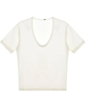 TOTEME Scoop-Neck Short-Sleeved T-Shirt - White