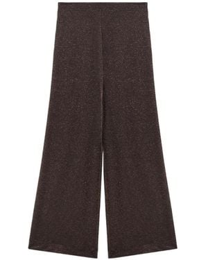 Momoní Marajo Lurex-Jersey Palazzo Pants - Brown
