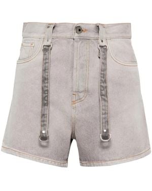 Off-White c/o Virgil Abloh Laundry Denim Shorts - Gray