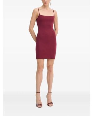 MICHAEL Michael Kors Ribbed Spaghetti-Strap Mini Dress - Red