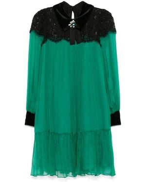 Nissa Minikleid mit Spitzeneinsätzen - Grün