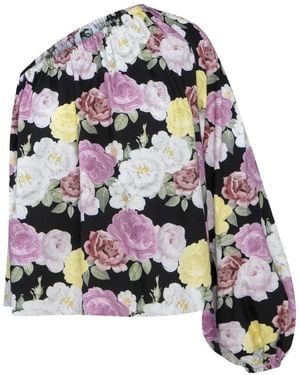 Sleeper One-Shoulder Blouse - Black