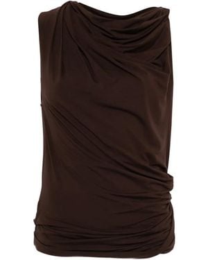 Entire studios Draped Sleeveless Top - Brown