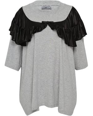 Ashley Williams Curtain Ruffled T-Shirt - Grey