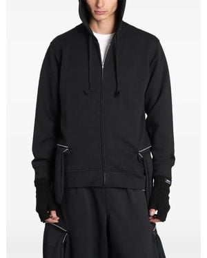 Comme des Garçons Zip-Up Pocket-Detail Hoodie - Black