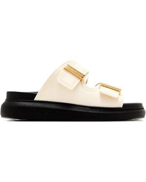 McQueen Hybrid Buckle Strap Sandals - White