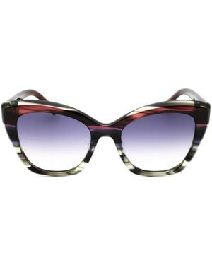 Missoni Striped Cat-Eye Sunglasses - Red