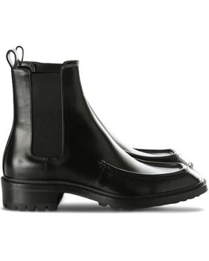 Saint Laurent 25Mm Joe Pull-Tab Square-Toe Chelsea Boots - Black