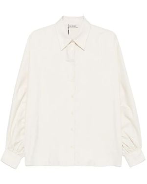 SOSUE Balloon-Sleeve Shirt - White