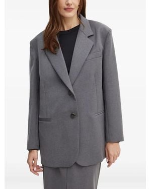 SIMONA CORSELLINI Buttoned Jacket - Gray