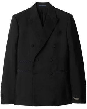 Burberry Wool-Blend Blazer - Black