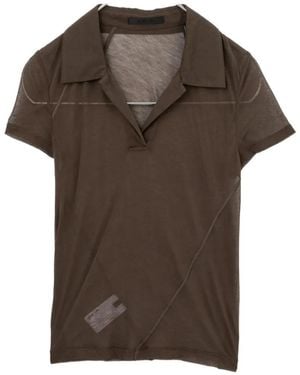 Helmut Lang Sheer-Panel Top - Brown