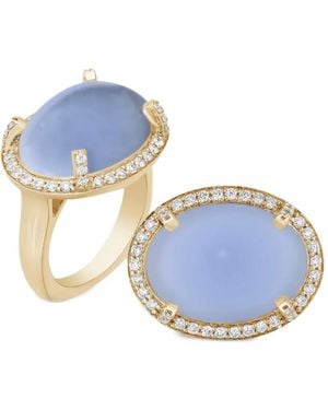 Goshwara Bague G-One Sertie De Calcédoine - Blue