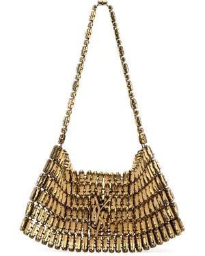 Saint Laurent Rhinestone-Embellished Tote Bag - Metallic