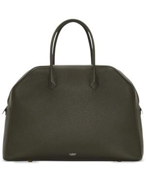 AU DEPART Savoye Grained Leather Tote Bag - Black
