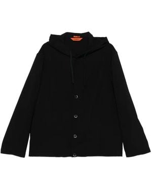 Barena Button Hooded Jacket - Black