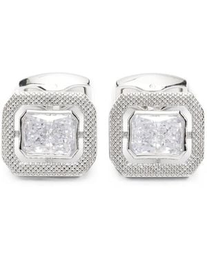 Tateossian Crystal-Embellished Cufflinks - White