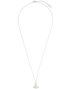 Vivienne Westwood Small Grace Orb-Pendant Necklace - White