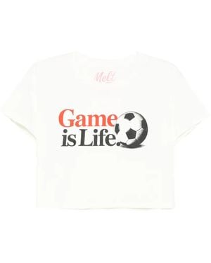 Melt Camiseta Corta Con Estampado Gráfico - Blanco