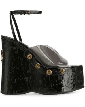 Naked Wolfe Tiger-Lilly Wedge Court Shoes - Black