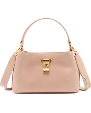 Bally Lock Me Minibag Leather Tote Bag - Pink