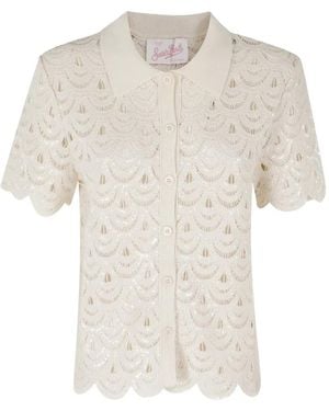 MC2 Saint Barth Monet Crochet-Effect Shirt - White