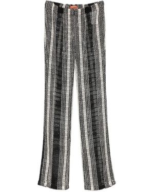Missoni Cotton Blend Striped Pants - Gray