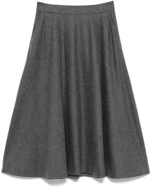 Max Mara Falda midi acampanada - Gris