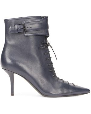 Philosophy Di Lorenzo Serafini Lace-Up Buckle-Strap Ankle Boots - Grey