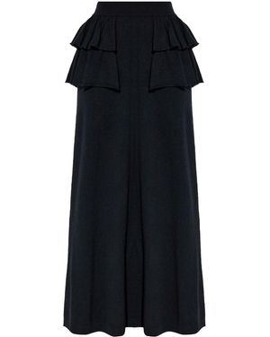 Lisa Yang Layered Cashmere Maxi Skirt - Black