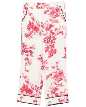 Liu Jo Floral Cropped Pants - Pink