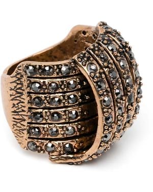 BLAKLACE Ring Verfraaid Met Kristallen - Bruin