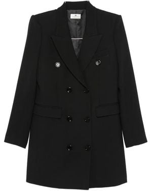 Elisabetta Franchi Double-Breasted Mini Dress - Black