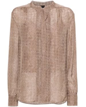 BOSS Chemise À Motif Géométrique - Marron