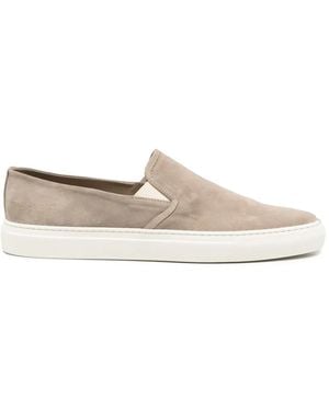 Common Projects Minimal Slip-On-Sneakers Aus Wildleder - Weiß