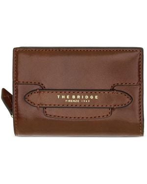 The Bridge Logo-Print Leather Wallet - Brown