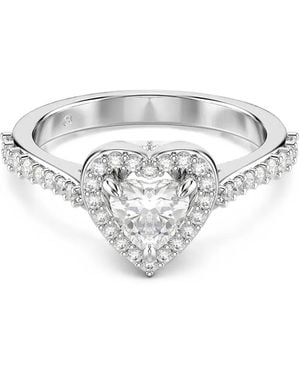 Swarovski Una Angelic Motif Crystal-Embellished Ring - Blanc