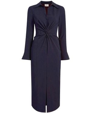 Cinq À Sept Mckenna Ruched Shirt Dress - Blue