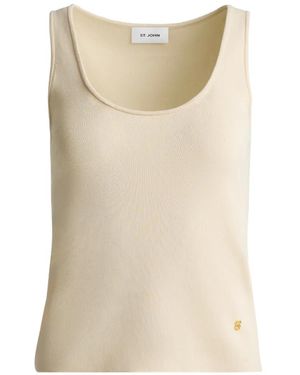 St. John Débardeur En Maille De Soie - Neutre