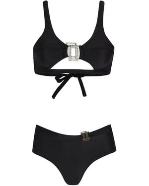 Amir Slama Bikini Con Decorazione - Nero