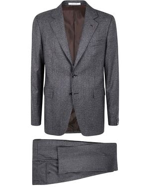 Tagliatore Single-Breasted Wool Suit - Grey