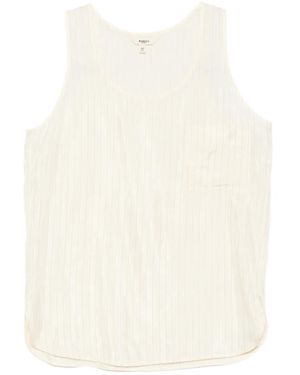 Barena Vertical-Stripe Sleeveless Blouse - White