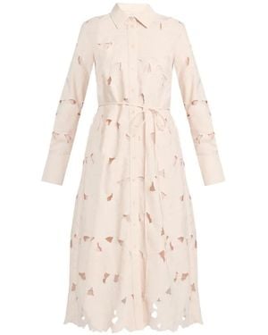 Erdem Long-Sleeve Shirt Dress - White