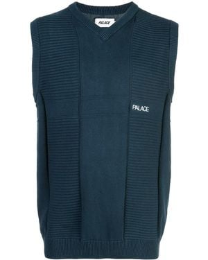 Palace Retire Flex Knitted Vest - Blue