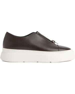 Giuseppe Zanotti Mike Elastic Slip-On-Sneakers mit Reißverschluss - Braun