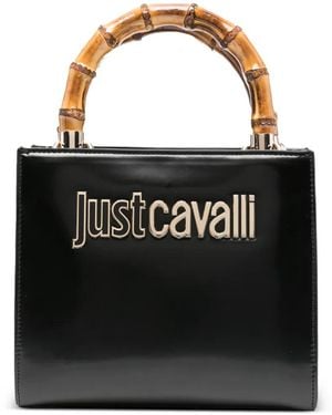 Just Cavalli Sac Cabas À Détail De Logo - Black