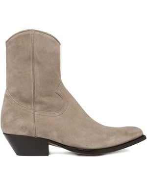 Buttero 40Mm Suede Boots - Natural