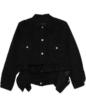 Sacai Layered Denim Jacket - Black