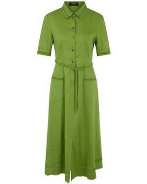 Marc Cain Short Slevee Midi Dress - Green
